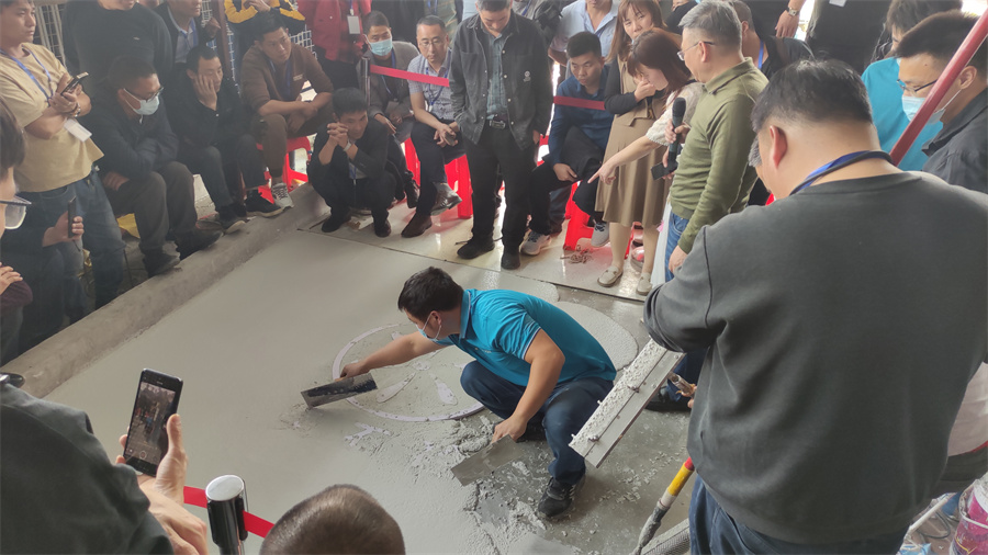 無機磨石攤鋪實操
