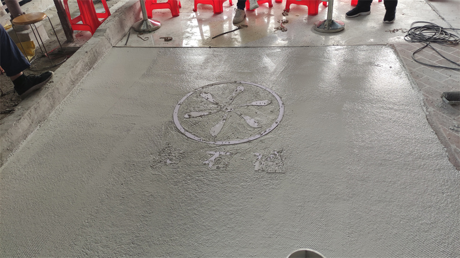 無機磨石實操-攤鋪完成